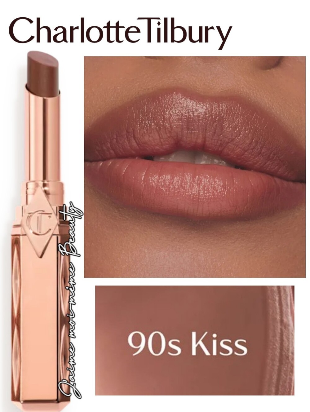 Charlotte Tilbury Lipstick in 90s Kiss Lipstick Balm Lip Tint - Warm Brown Nude